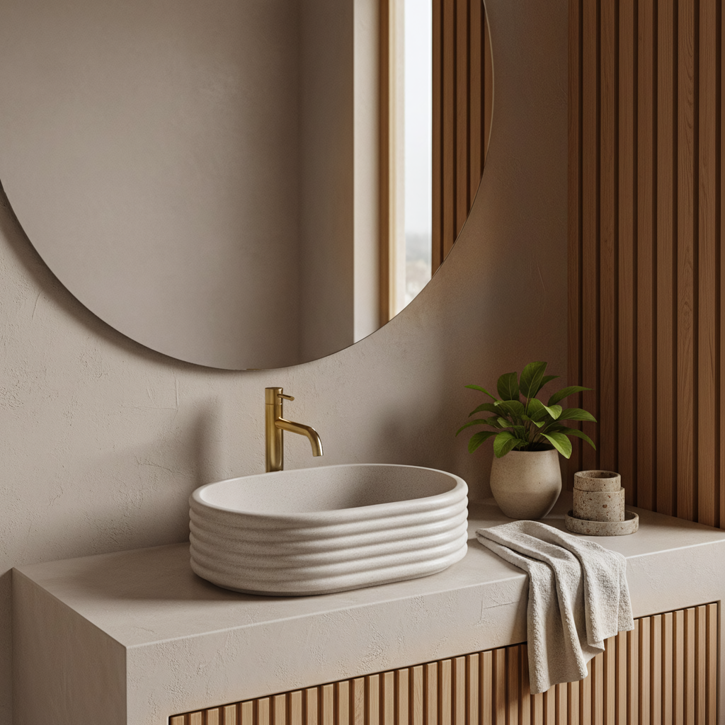Umyvadlo na desku Nicoletta Beige  5
