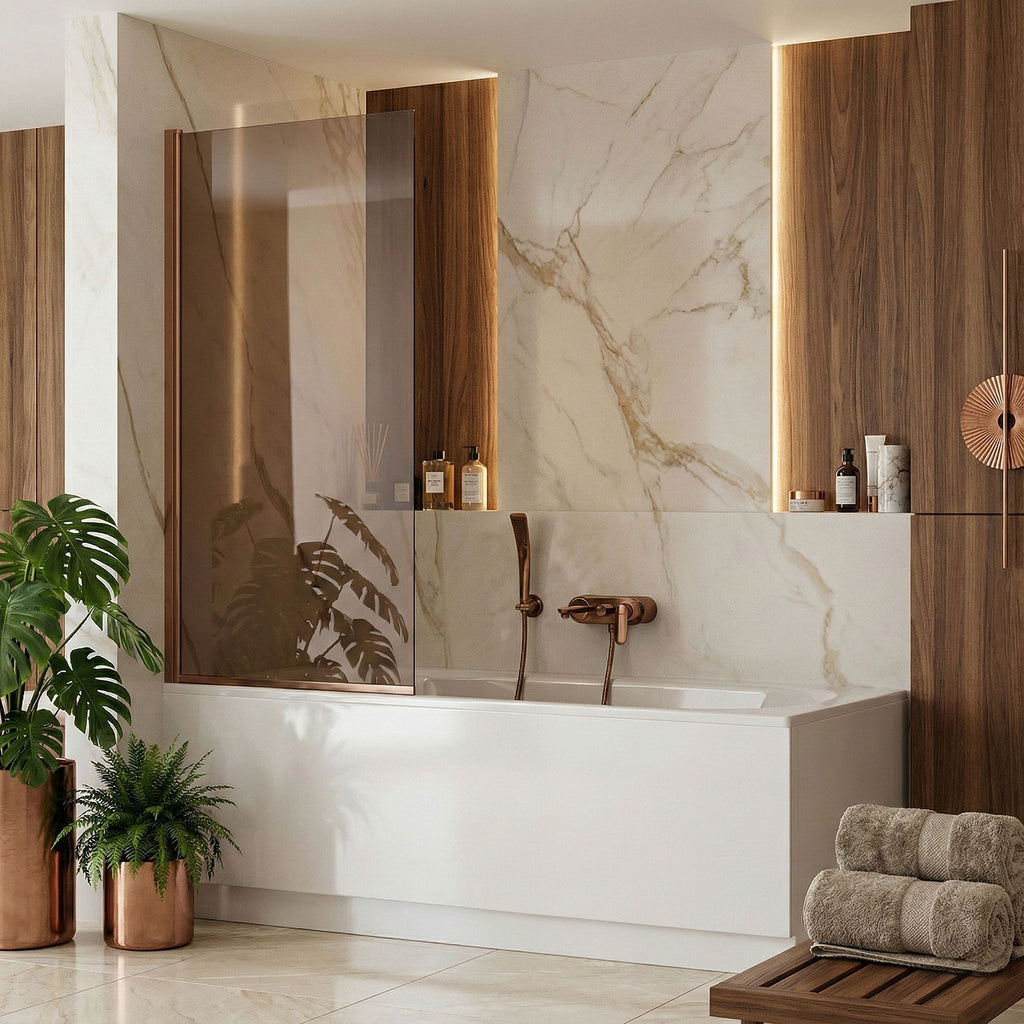 Paravan vanový Rea Elegant Brush Copper 80  3