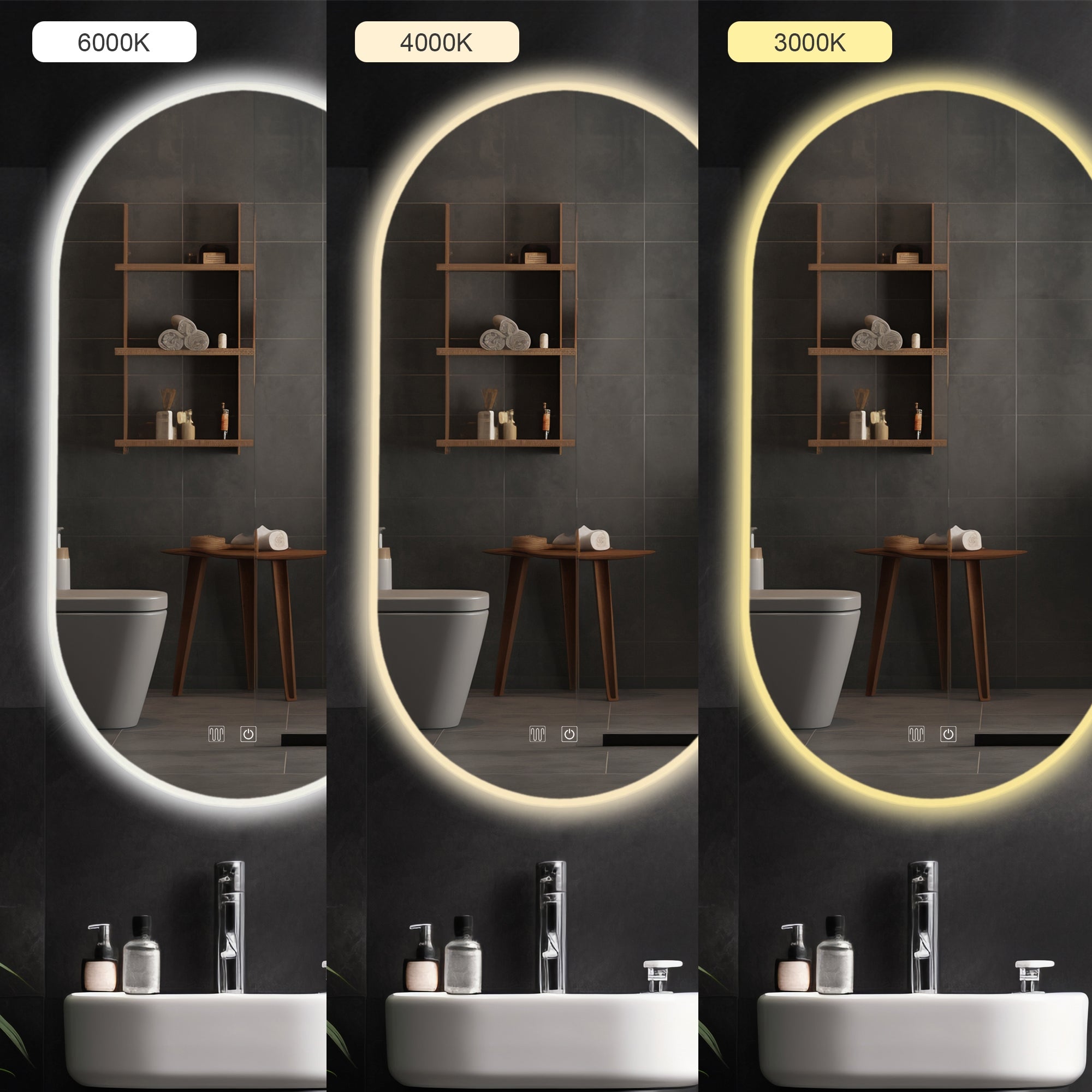 Zrcadlo LED EGj 50x90 cm  6