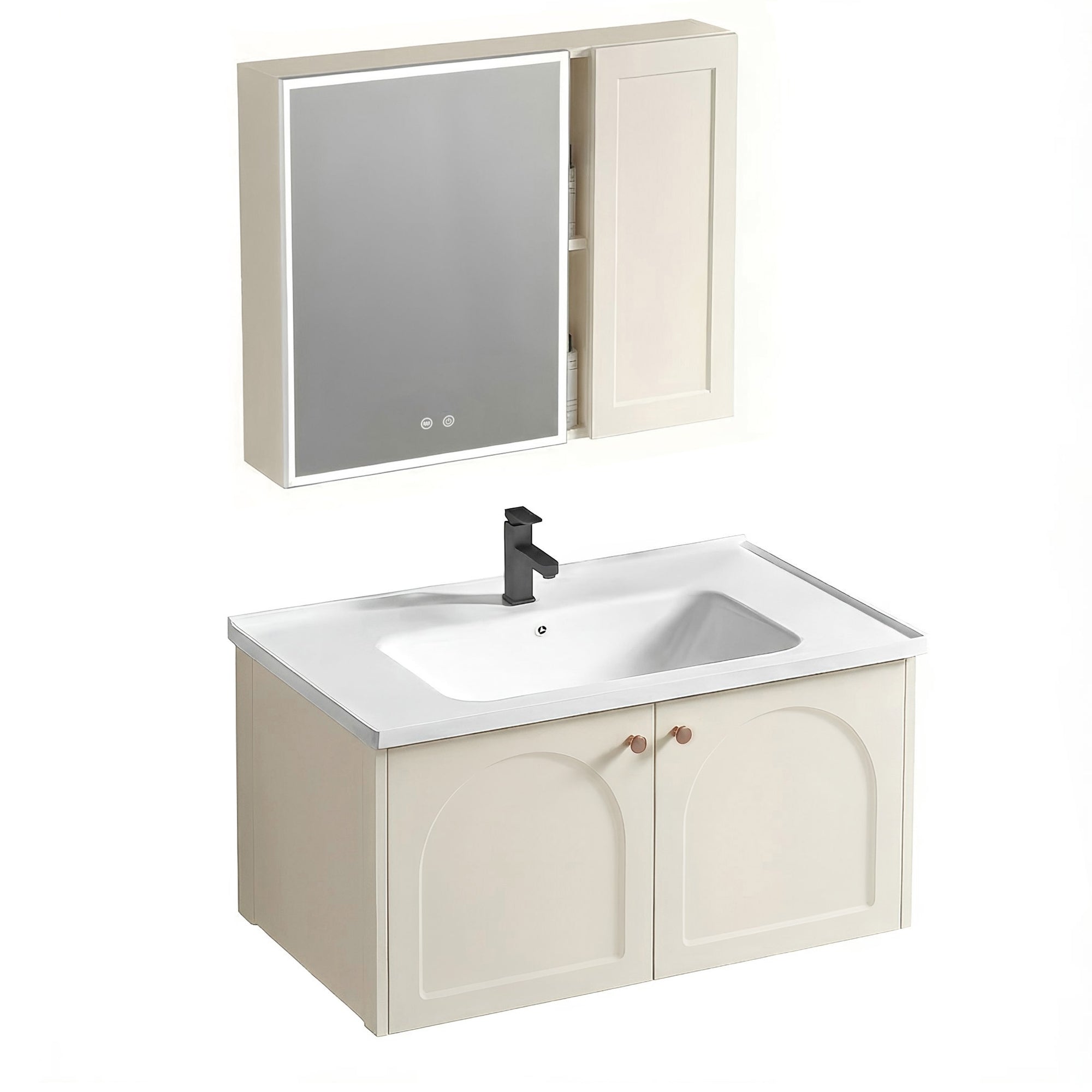 Sada koupelnového nábytku s umyvadlem Denver 80cm Creme  2