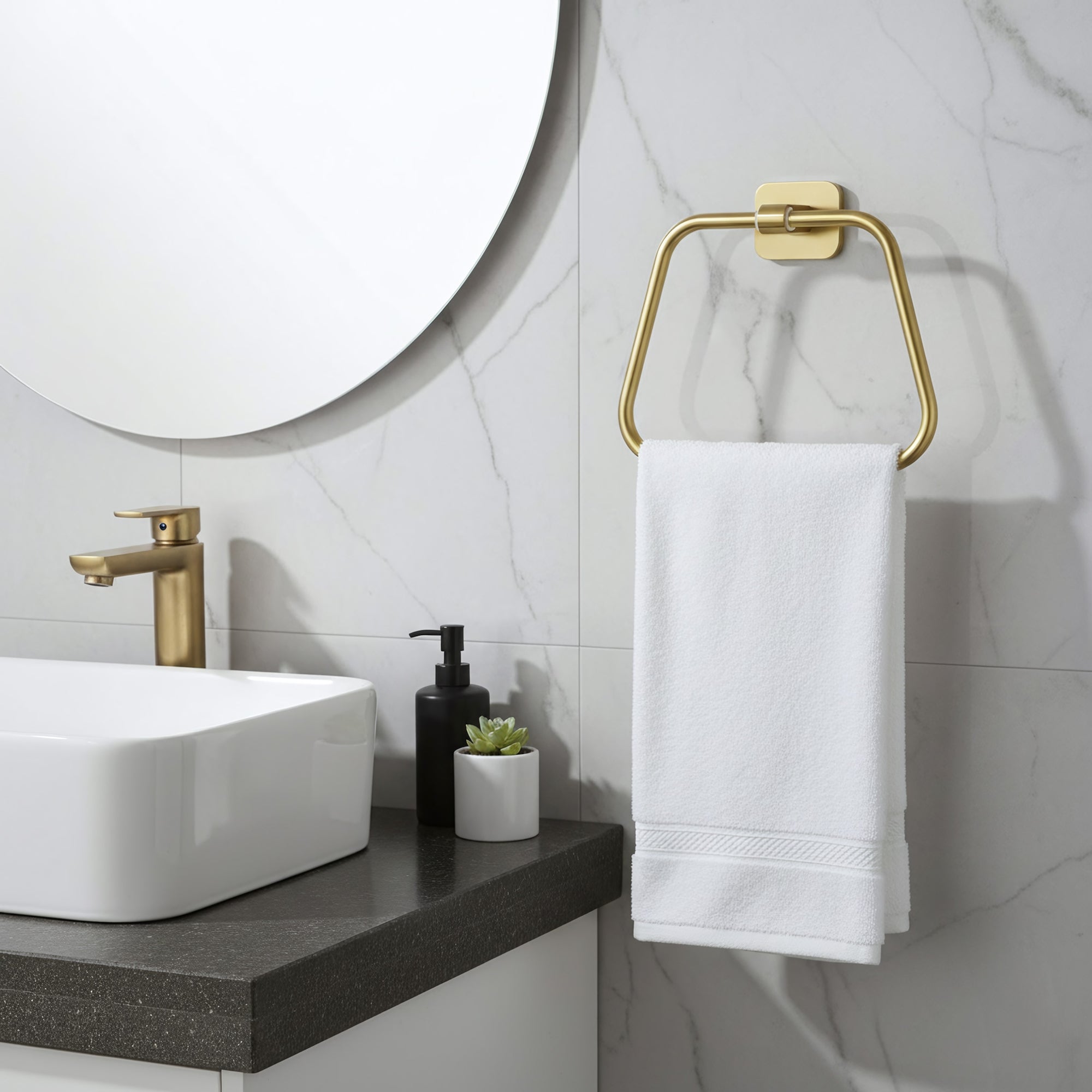 Koupelnový věšák 5910 Nico Brush Gold  4