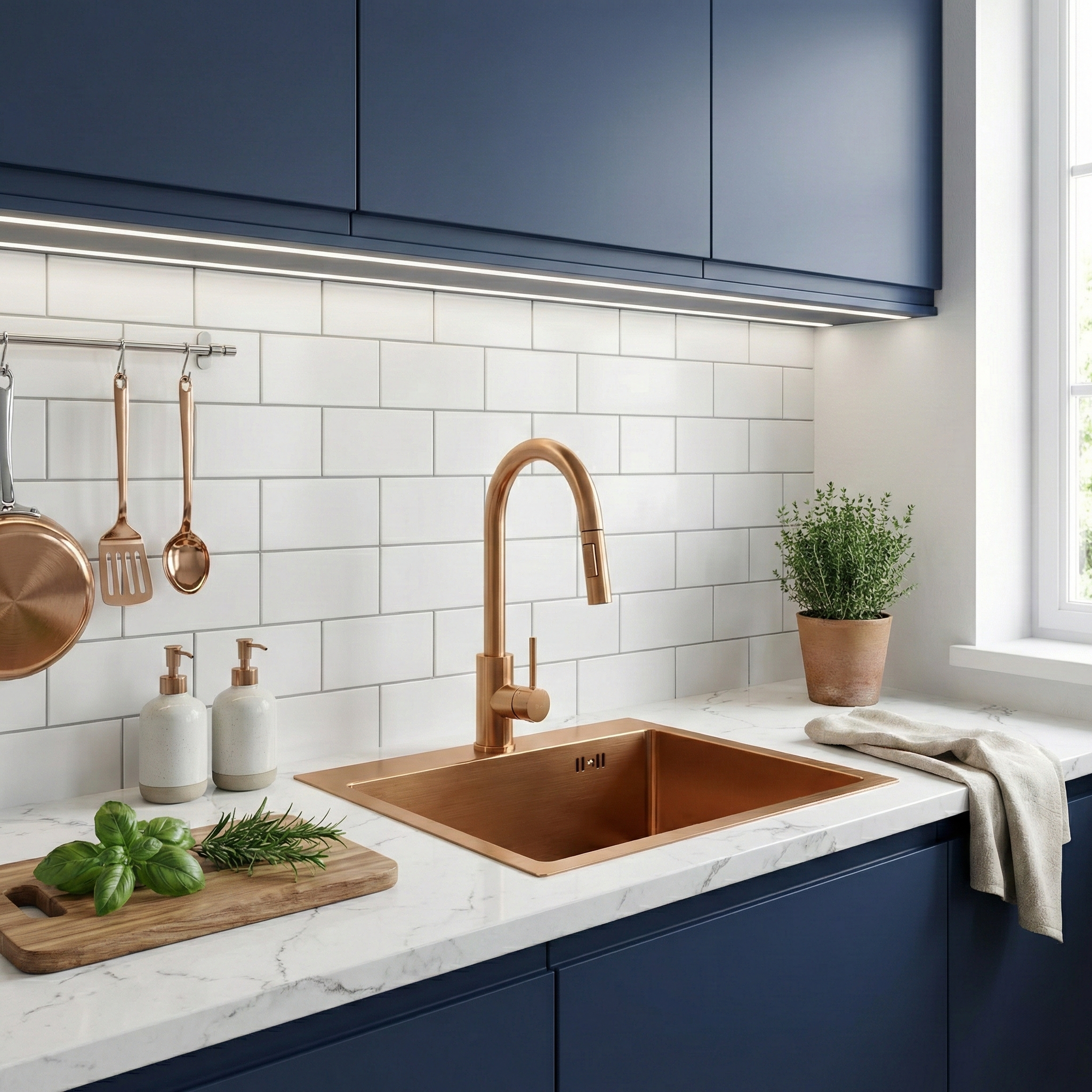 Ocelový dřez Leo 40 BRUSH COPPER bez kuchyňské baterie 4