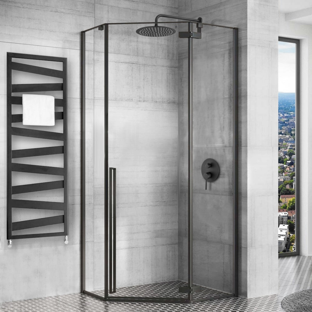 Sprchový kout DIAMOND 80x80 - černá matná Se sprchovou vaničkou Diamond 2