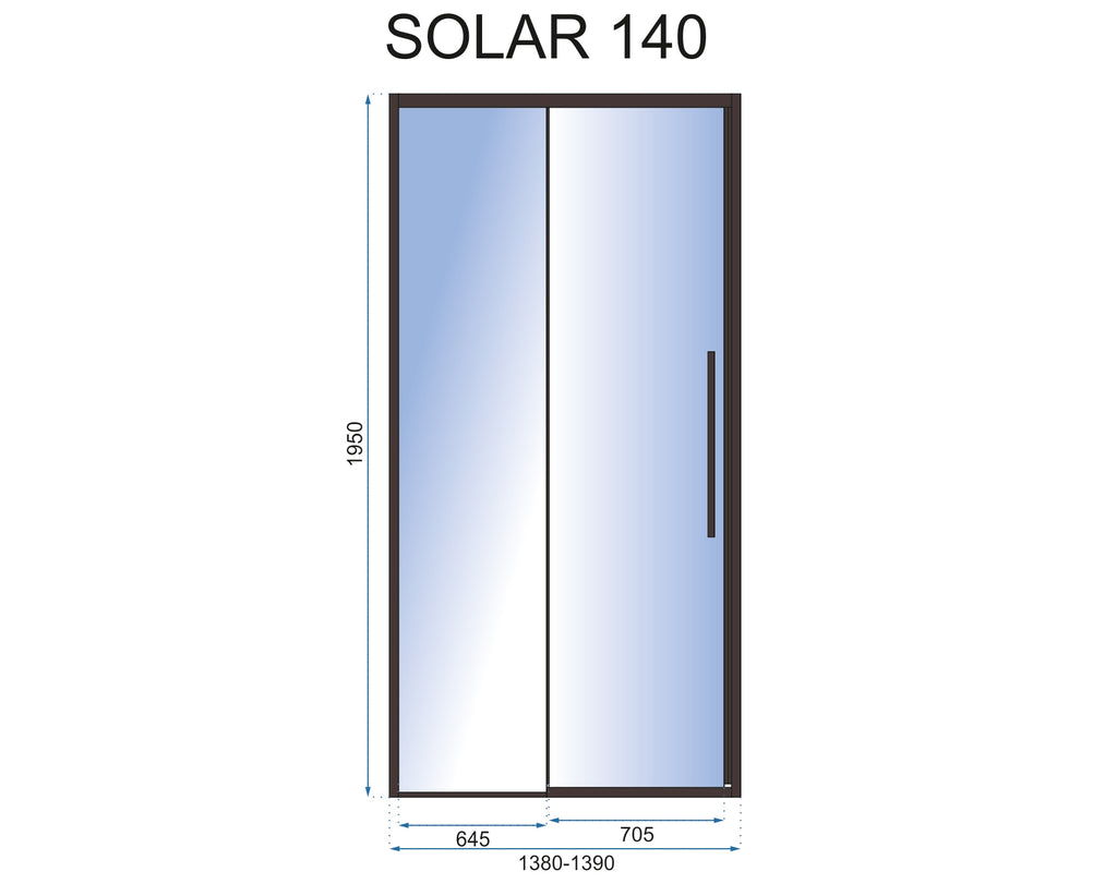 Sprchové dveře REA SOLAR - matné černé 140  5