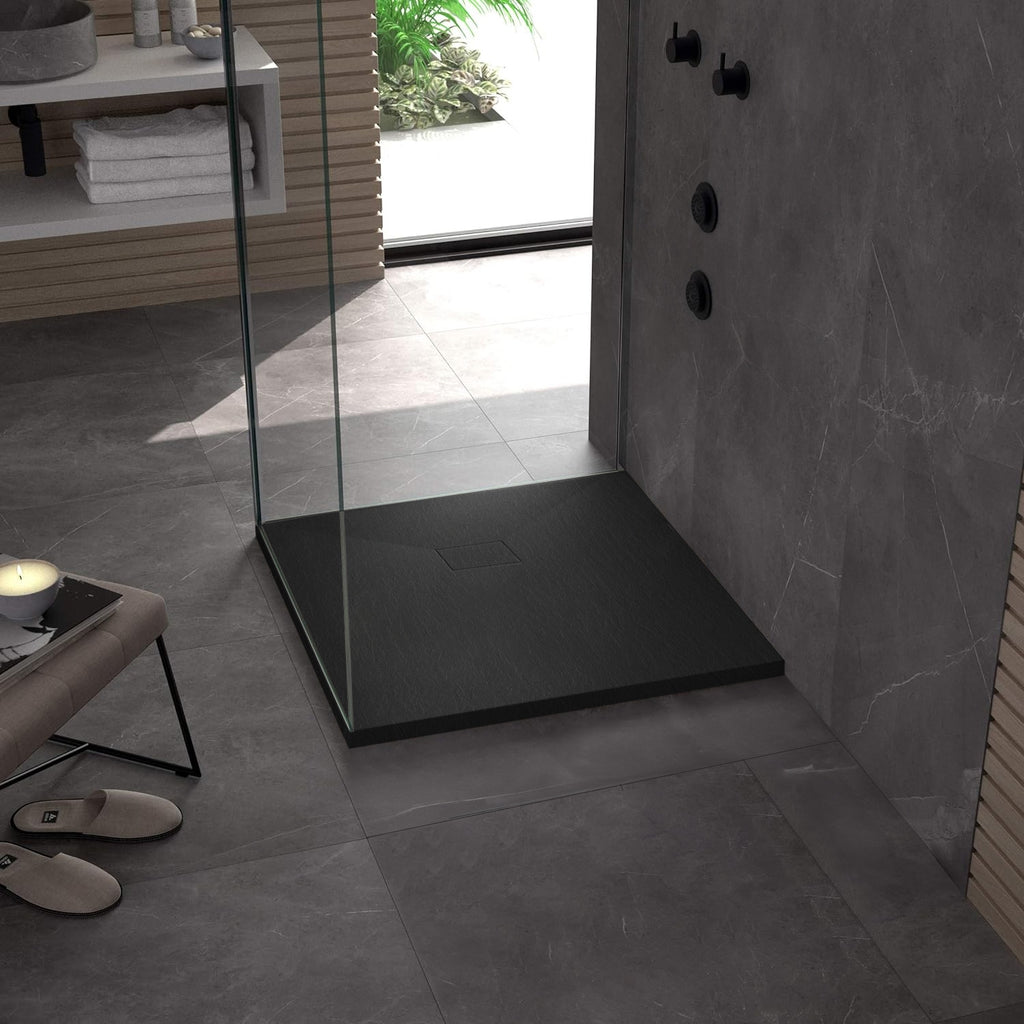 Sprchová vanička Magnum Black 90x90  4