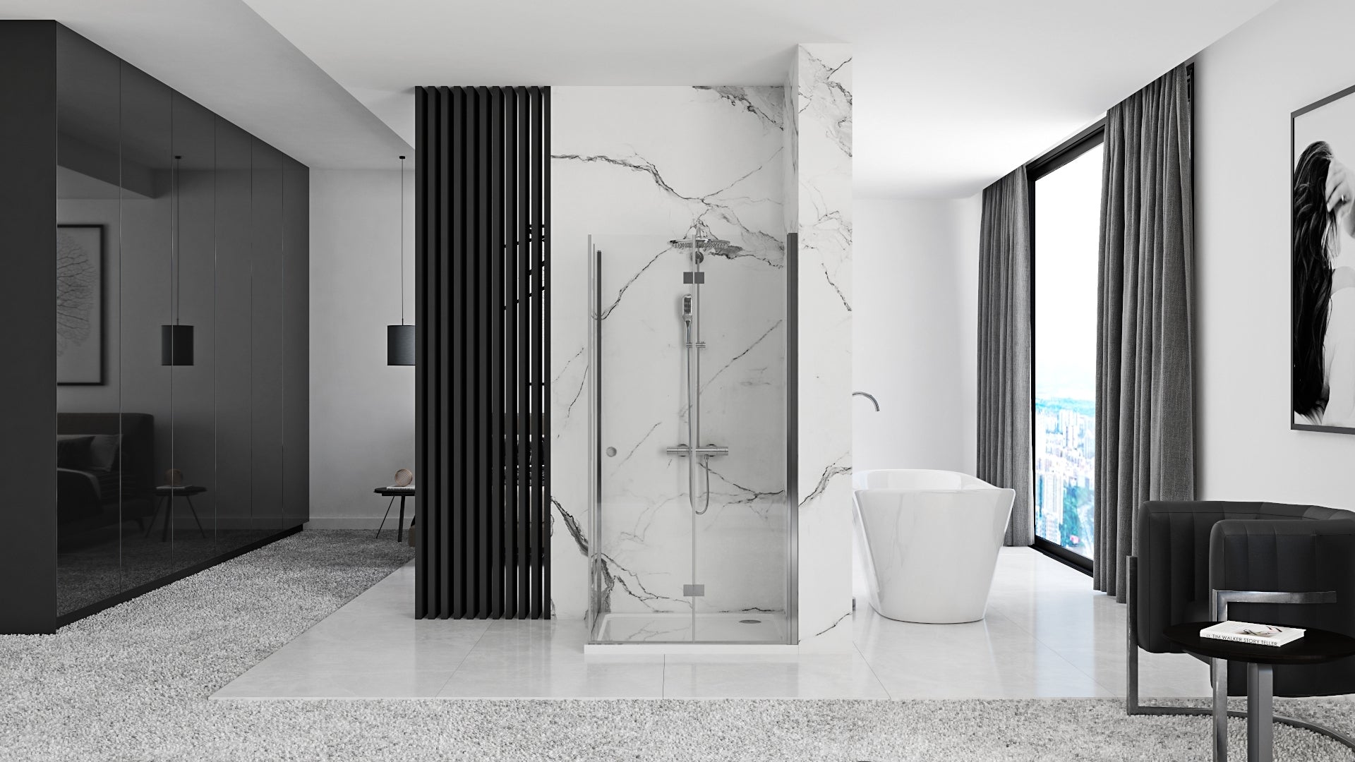 Skládací sprchový kout REA FOLD N2 100 x 100 4