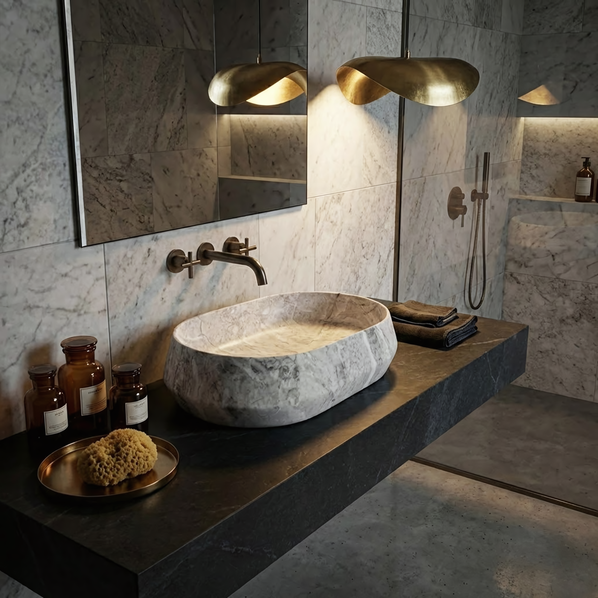 Umyvadlo na desku Zoe Rock  6