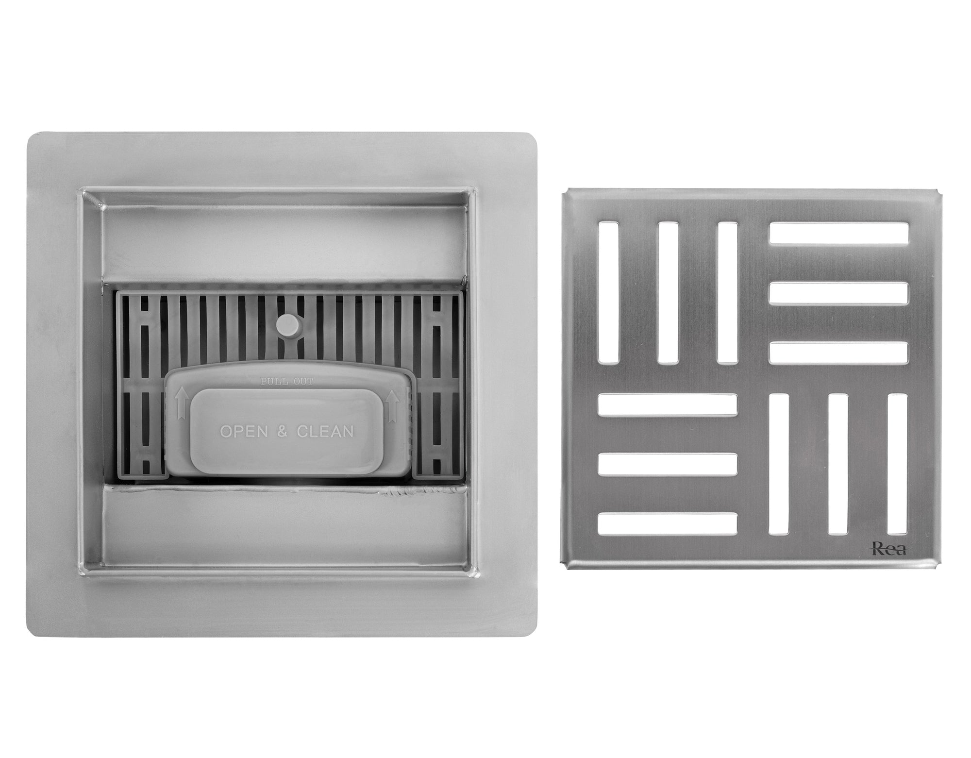 Odtokový žlab REA CROSS Nickel Brush 12x12  5