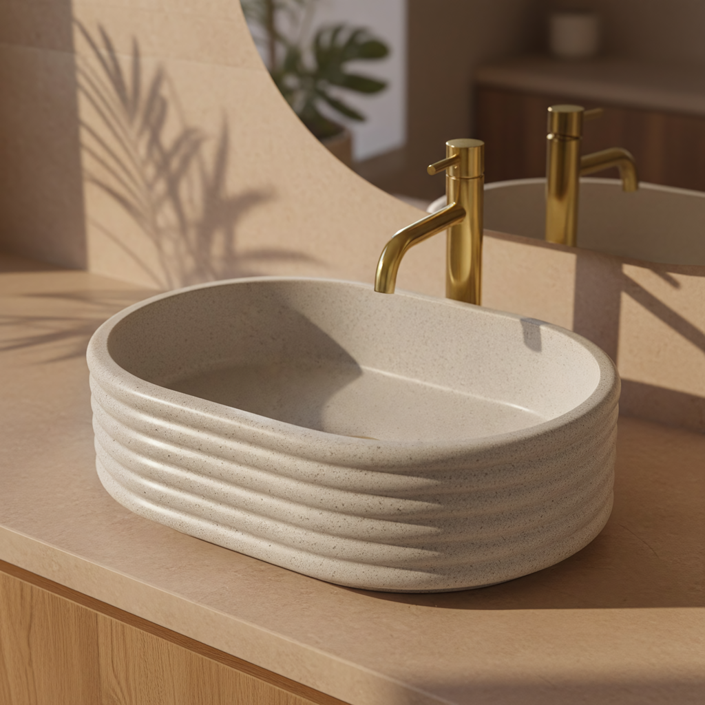 Umyvadlo na desku Nicoletta Beige  1