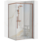 Sprchový kout REA SOLAR - Copper Brush 90x90 Se sprchovou vaničkou Savoy black 1