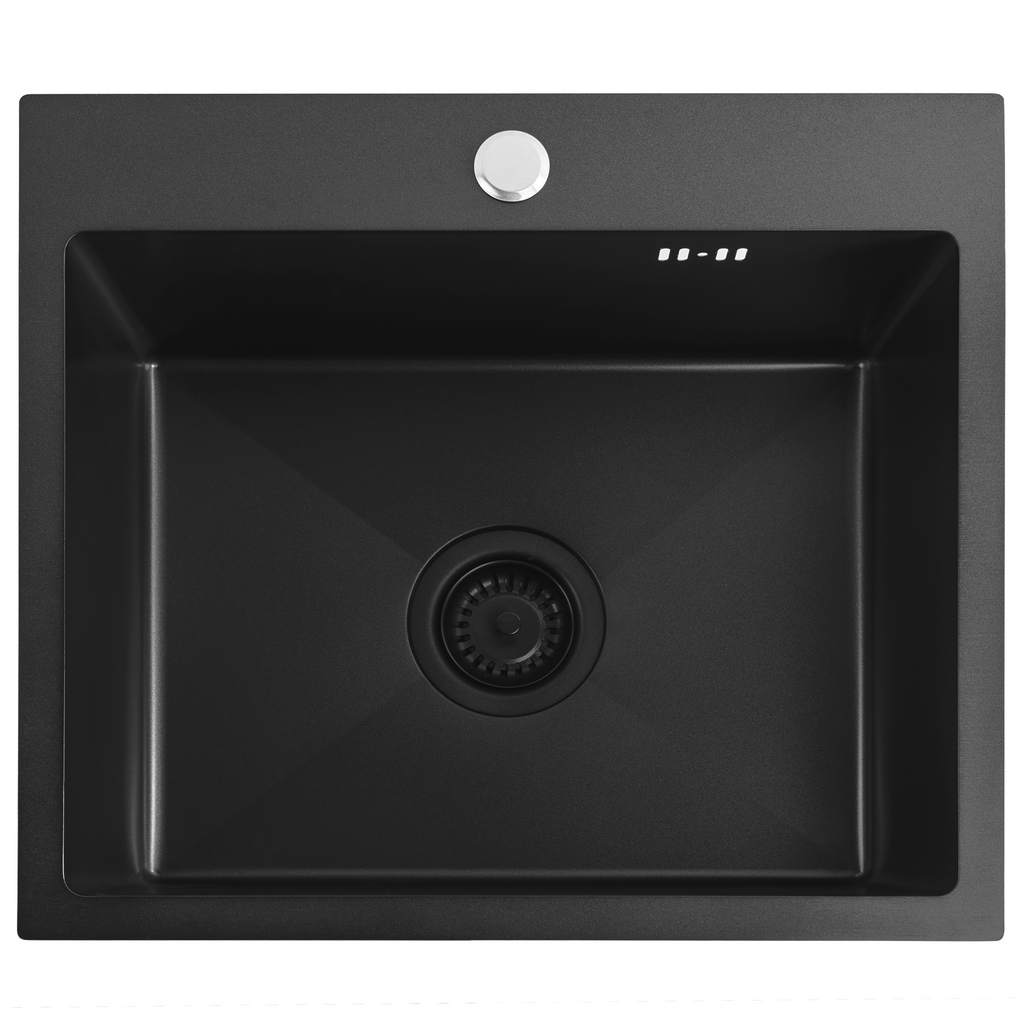 Ocelový dřez Leo 50 Black bez kuchyňské baterie 11