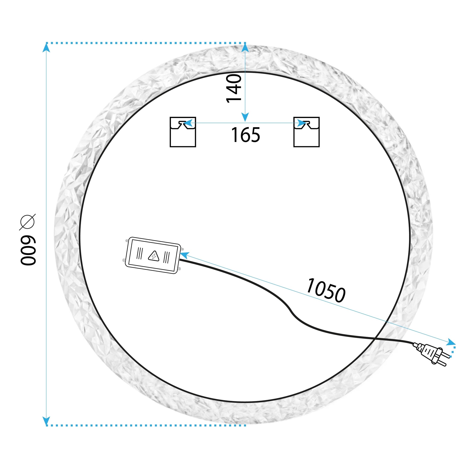 Zrcadlo LED 60cm YH-3562  8