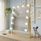Zrcadlo LED HOLLYWOOD L.Gold 30x40  2
