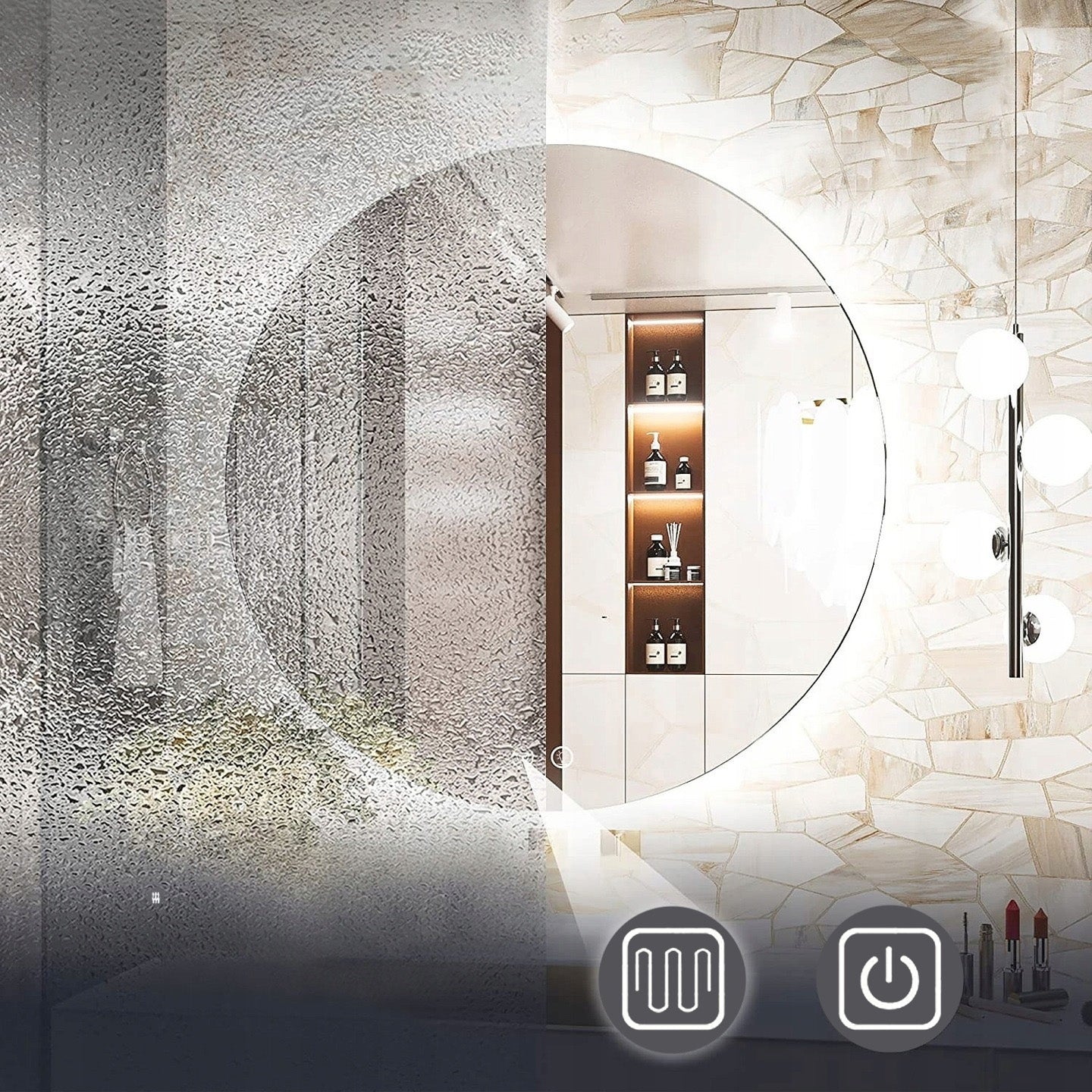 Zrcadlo LED 90cm HZJ090  5