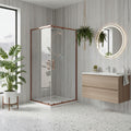Sprchový kout REA City 80x80 Copper Brush Se sprchovou vaničkou Savoy black 1