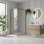 Sprchový kout REA City 80x80 Copper Brush Se sprchovou vaničkou Savoy 1