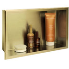 bathroom shelf 30x45 gold brush  5