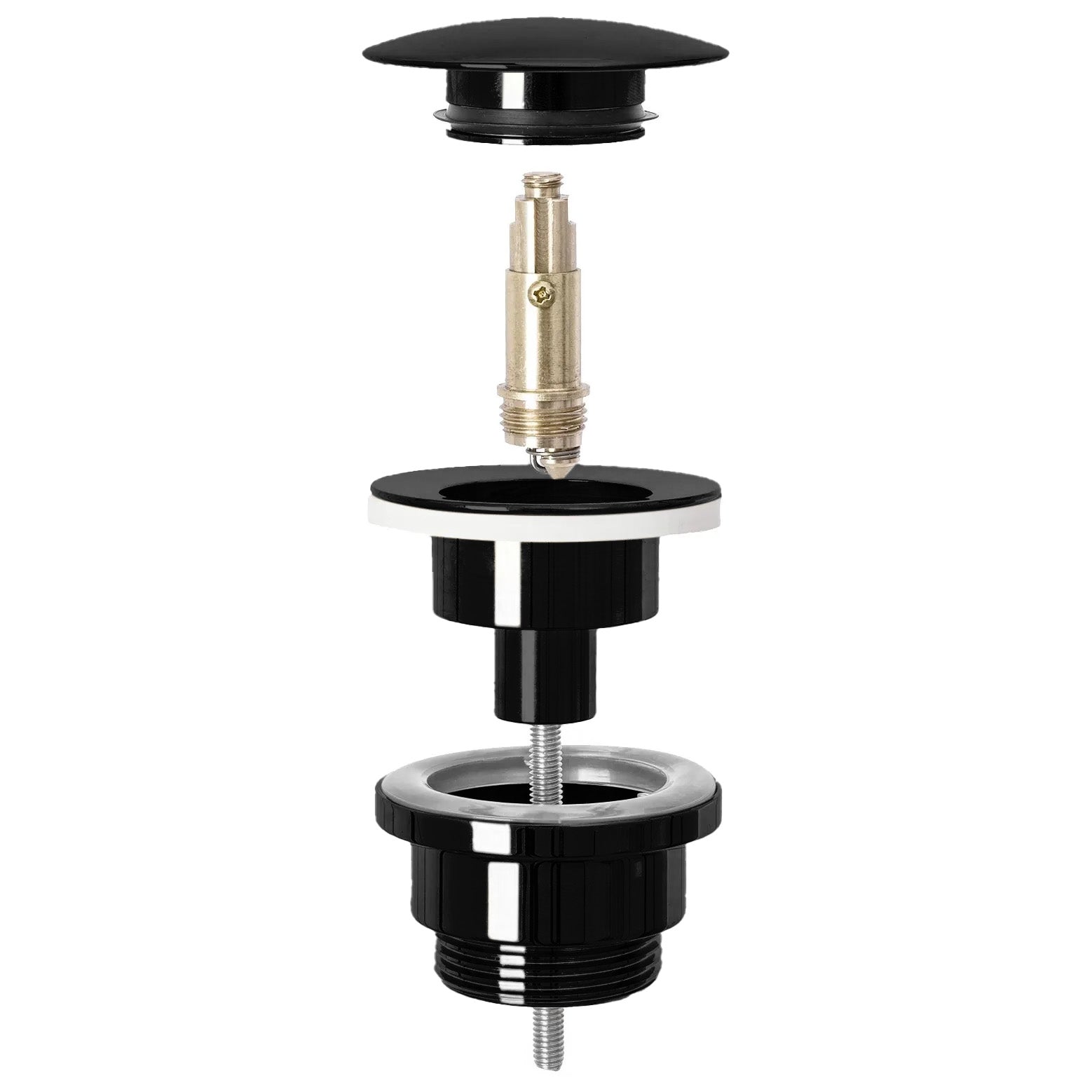 Univerzální umyvadlová výpusť REA Click-clack - BLACK METALIC  2