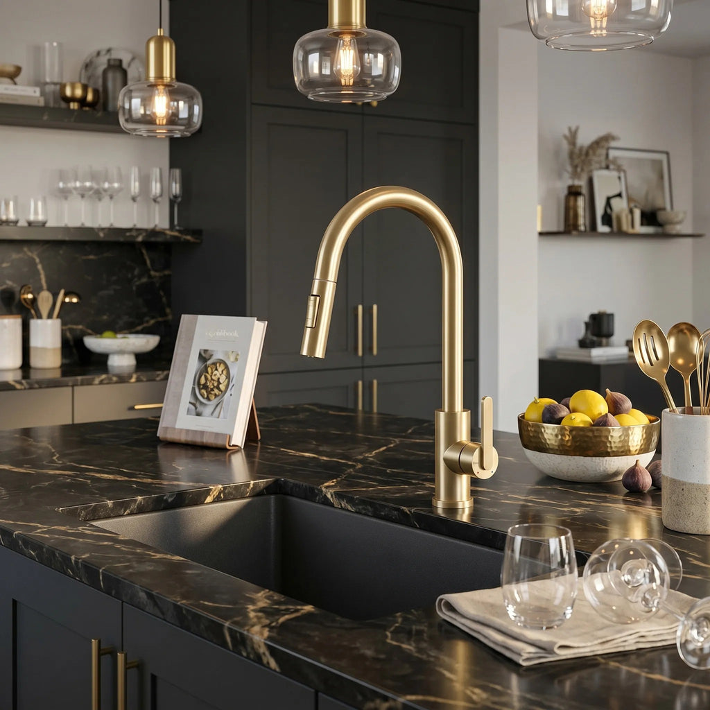Kuchyňská baterie REA Ontario Brush Gold  3