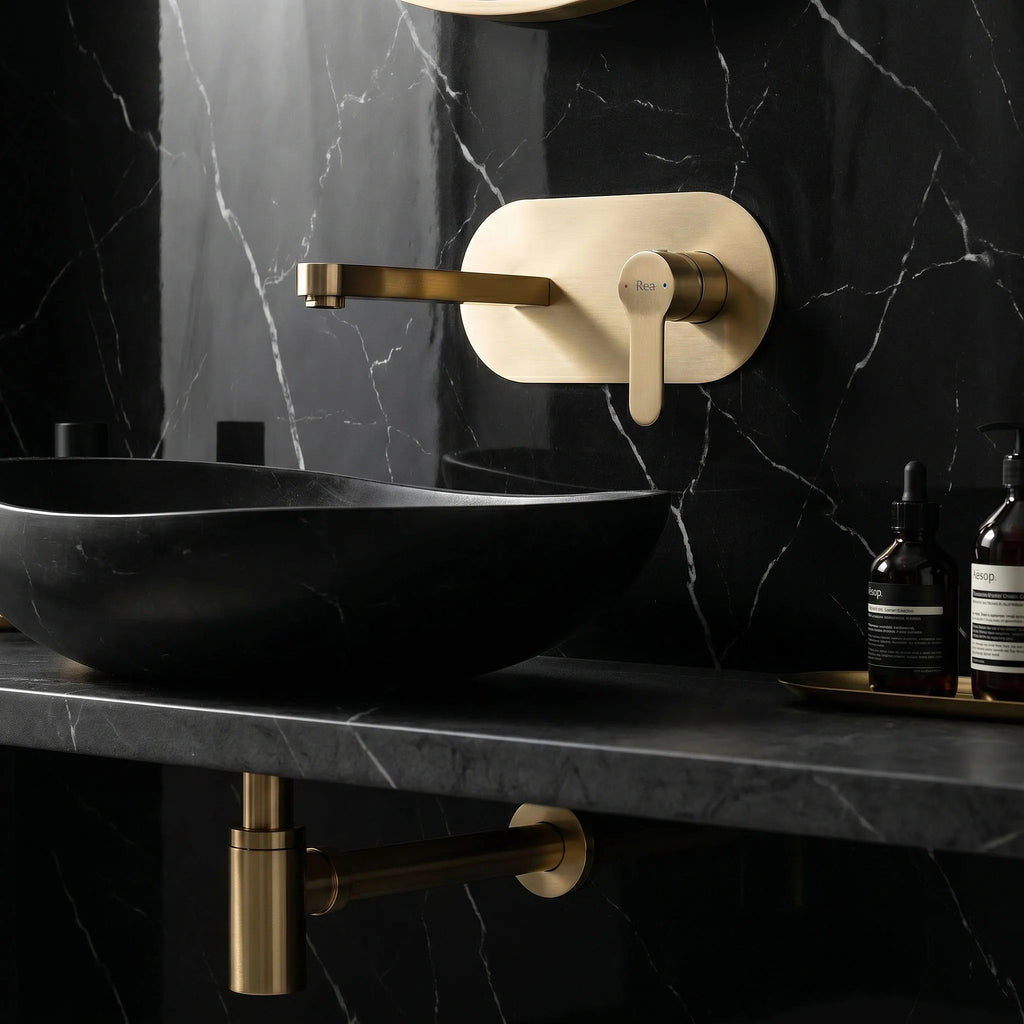 Podomítková vanová baterie REA Arcos Brush Gold  3