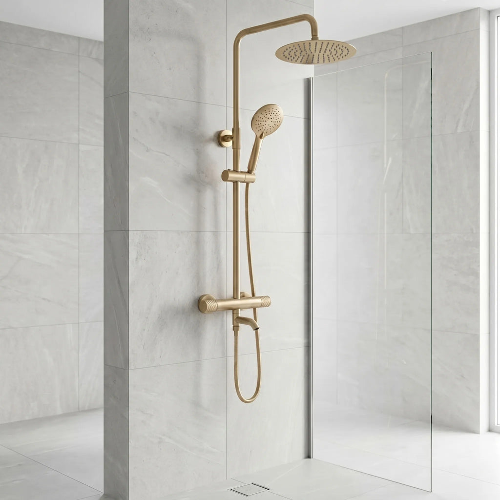 Sprchová sada s termostatem REA LUNGO Diamond - Gold Brush  3