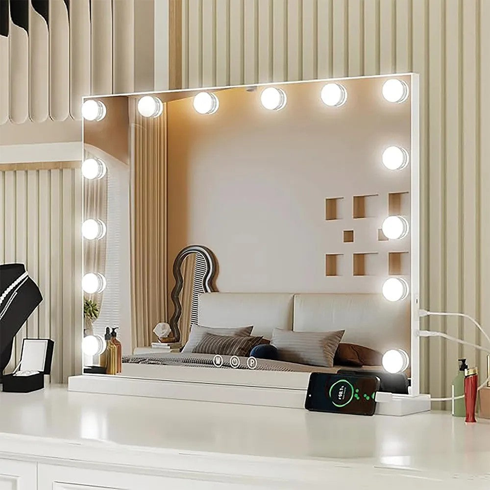 Zrcadlo LED HOLLYWOOD White  3