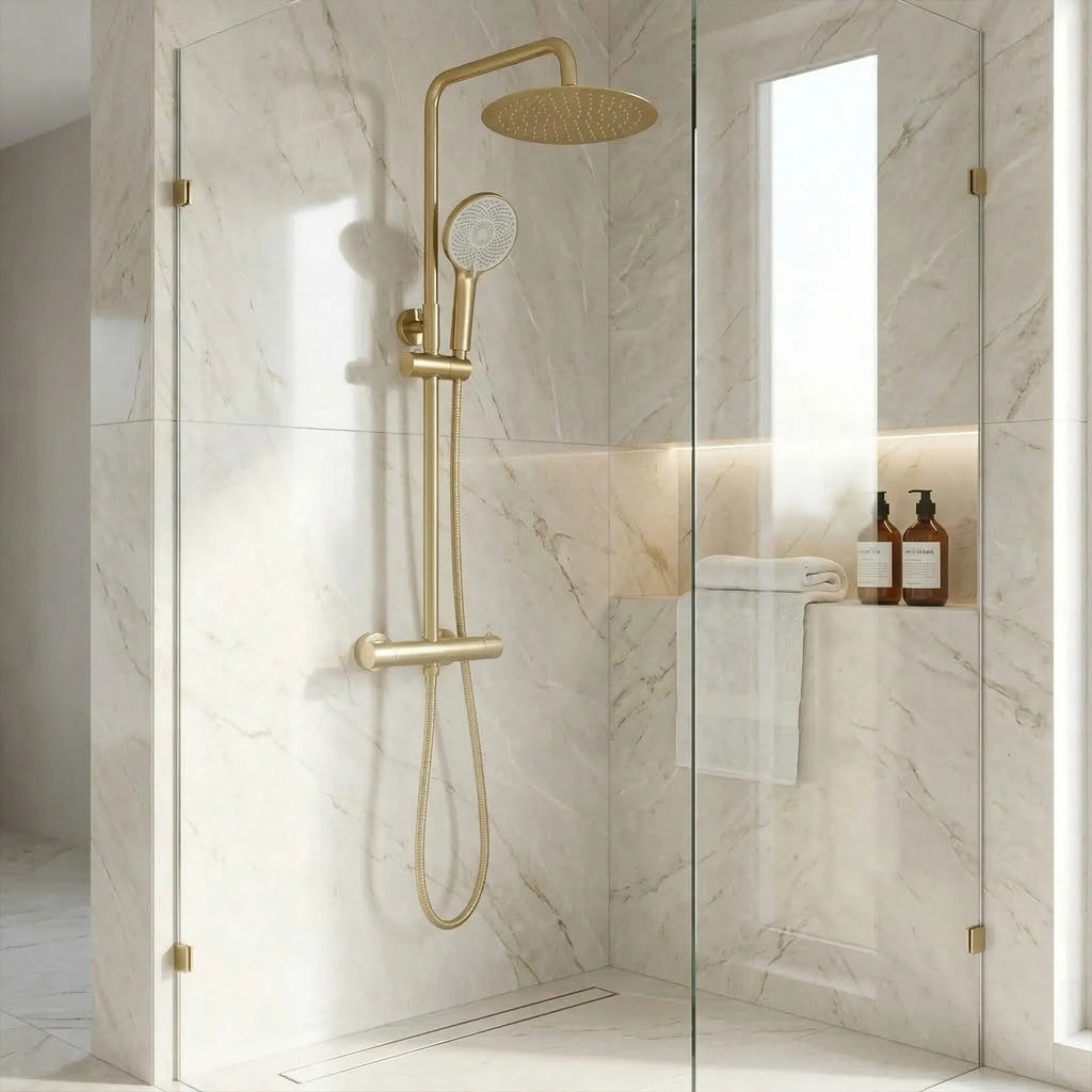 Sprchová sada bez výtoku s termostatem Rea Lungo Gold Brush  3