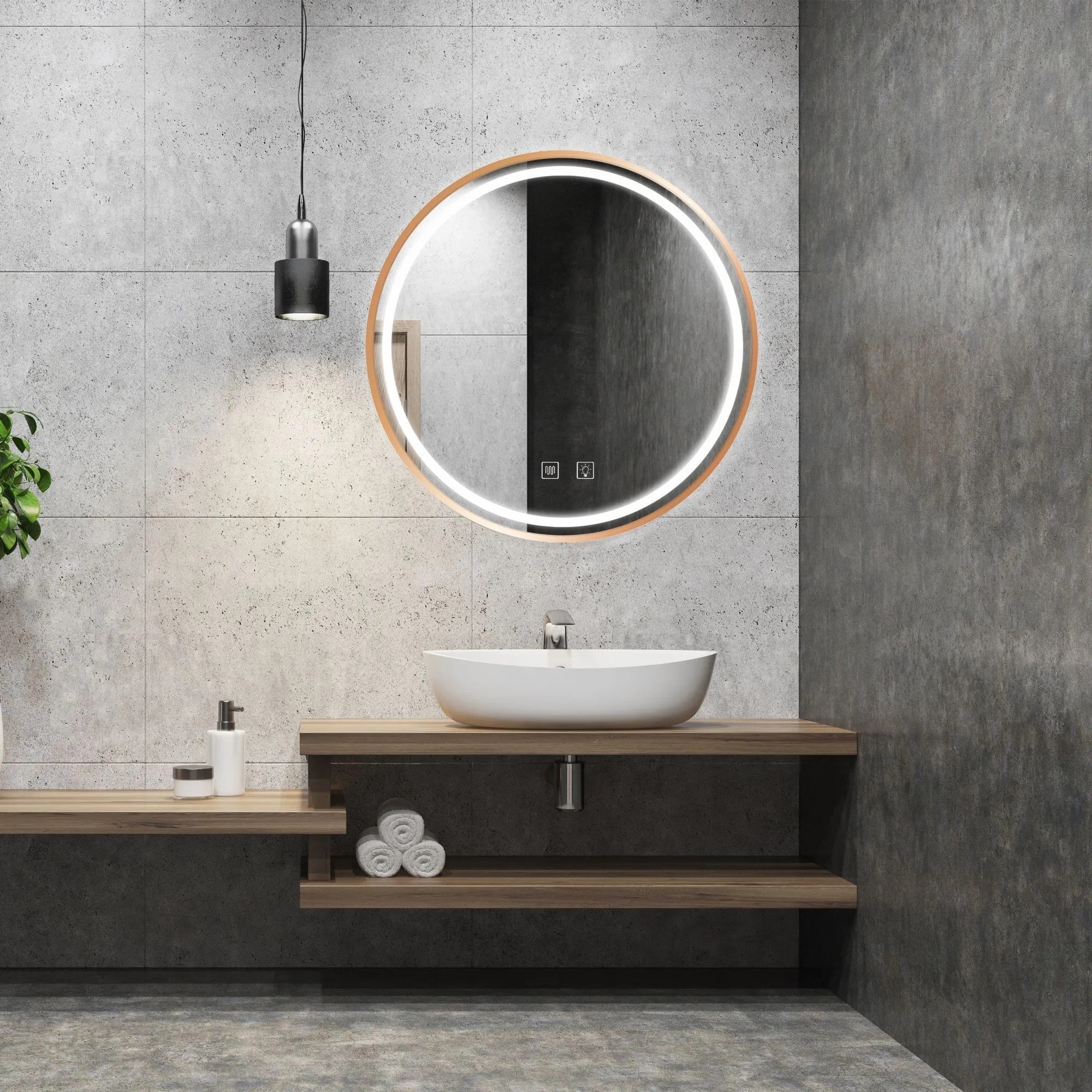 Zrcadlo LED 100cm MMJ BRUSH COPPER  3