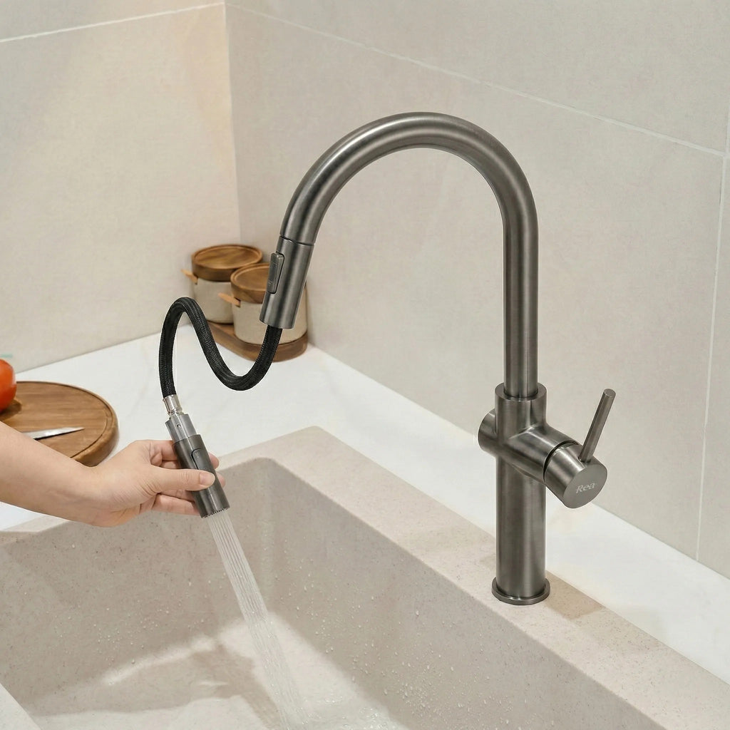 Kuchyňská baterie Rea Fresh High Titan  3