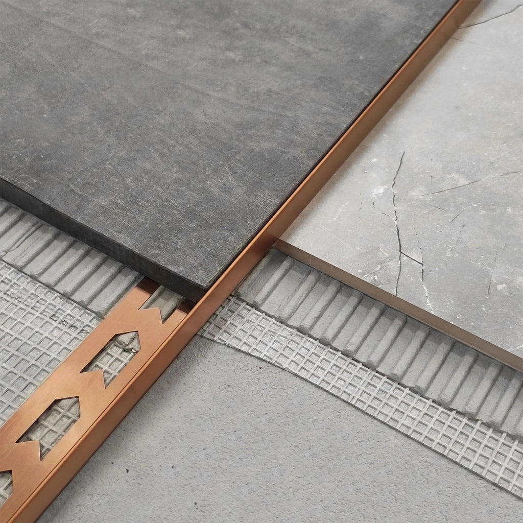 Spádová lišta sprchové vaničky 120cm Brush Copper vpravo 3