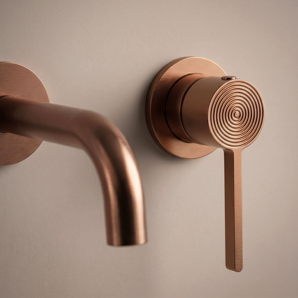 Podomítková vanová baterie Rea Foster Brush Copper  3