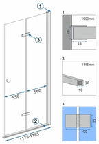Sprchové dveře FOLD N2 120  3