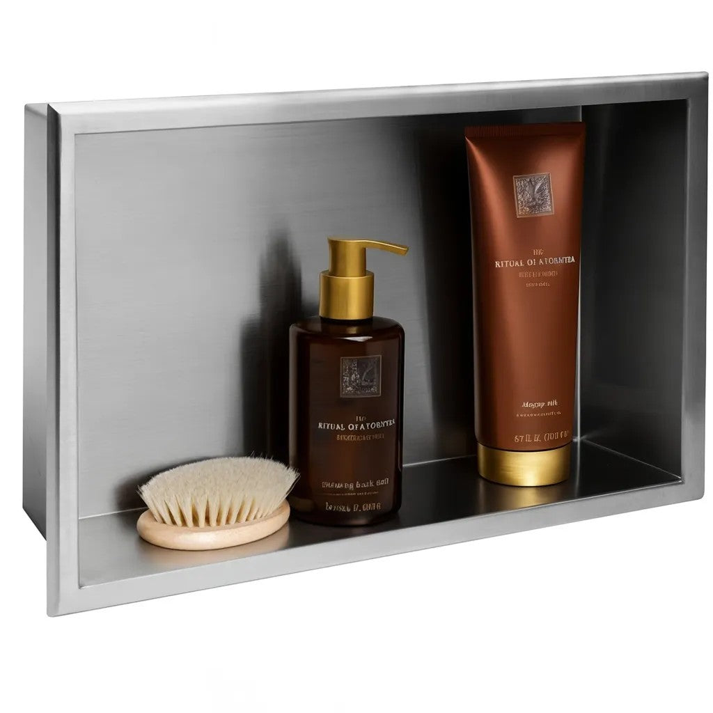 bathroom shelf 30x45 steel brush  3