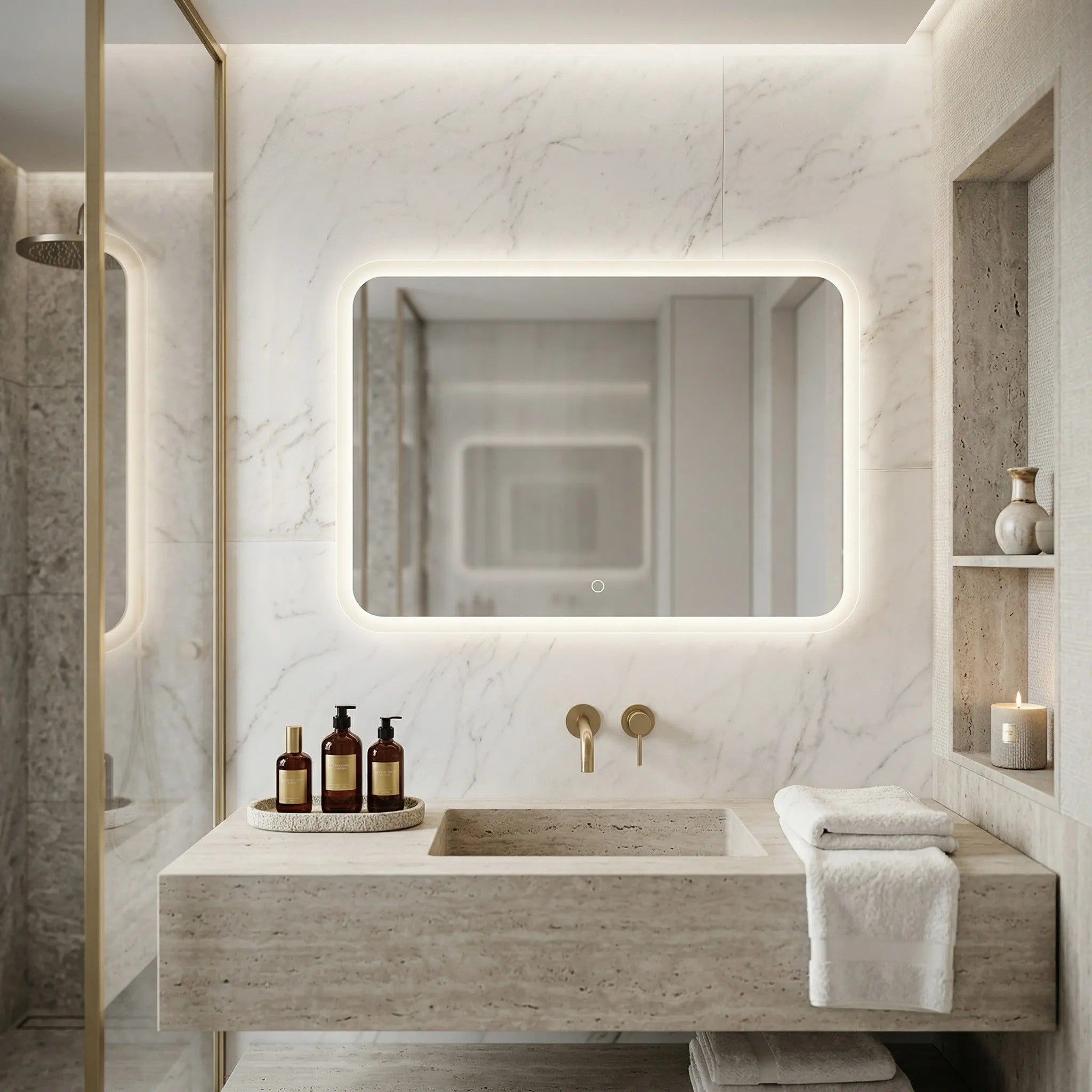 Zrcadlo LED 80x60cm TOP-3  3