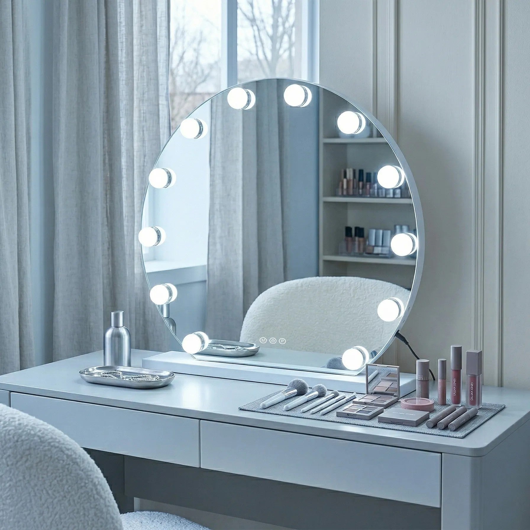 Zrcadlo LED HOLLYWOOD White 50 cm  3