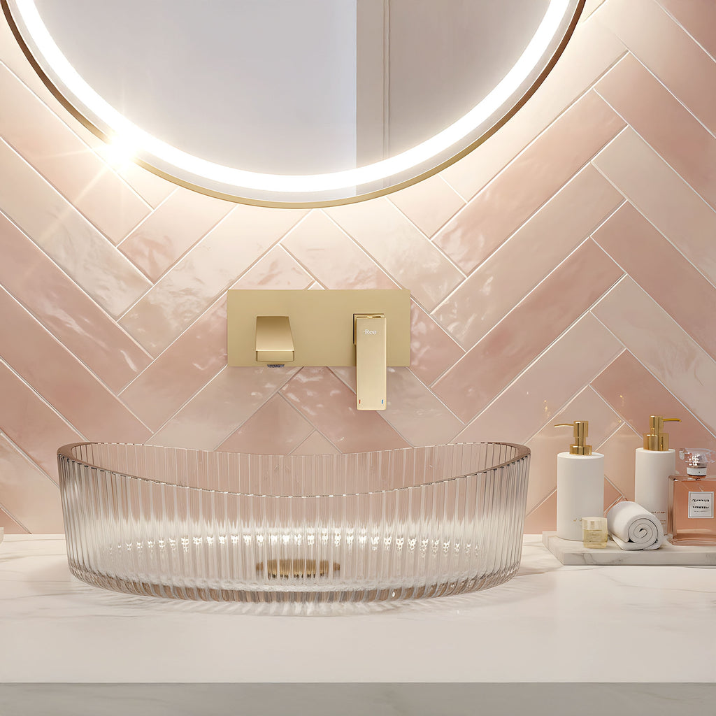 Podomítková vanová baterie REA Joe Brush Gold  9
