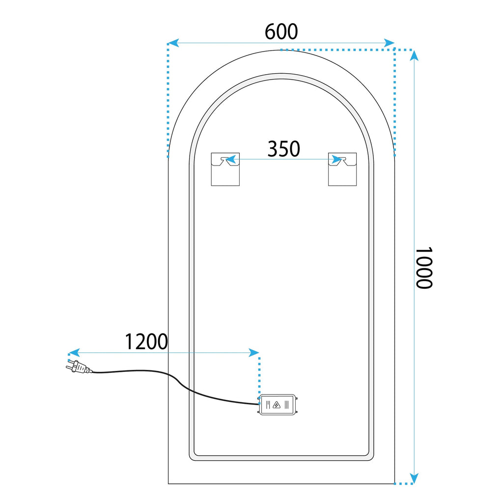 Zrcadlo LED 60x100cm DART GOLD  11