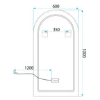 Zrcadlo LED 60x100cm DART GOLD  11