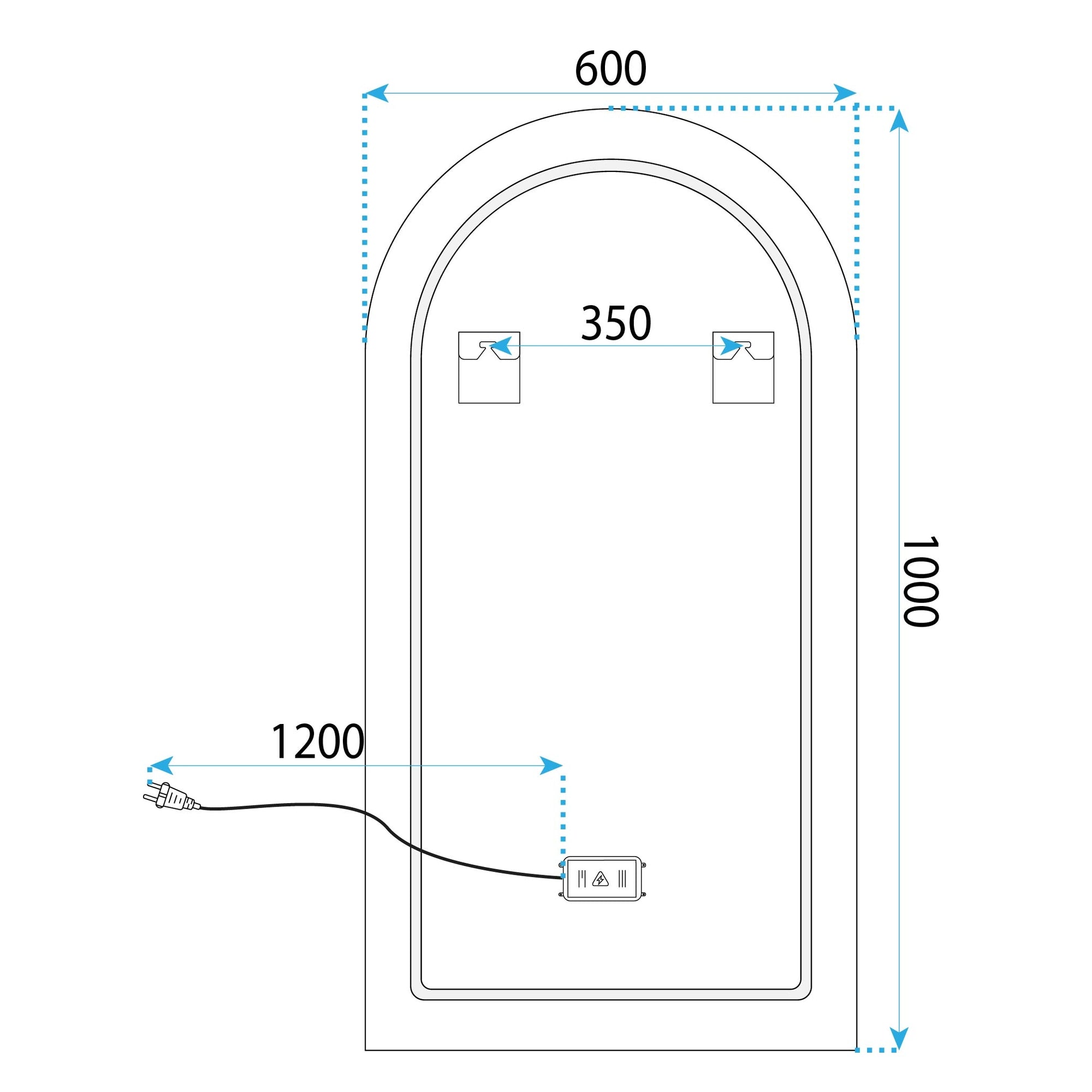 Zrcadlo LED 60x100cm DART GOLD  11
