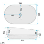 Umyvadlo na desku Zoe Rock  10