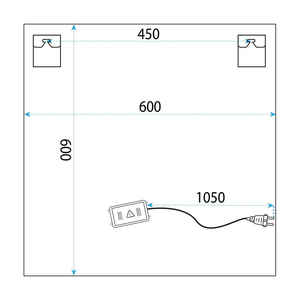Zrcadlo LED 60x60 YH-BL-12  7