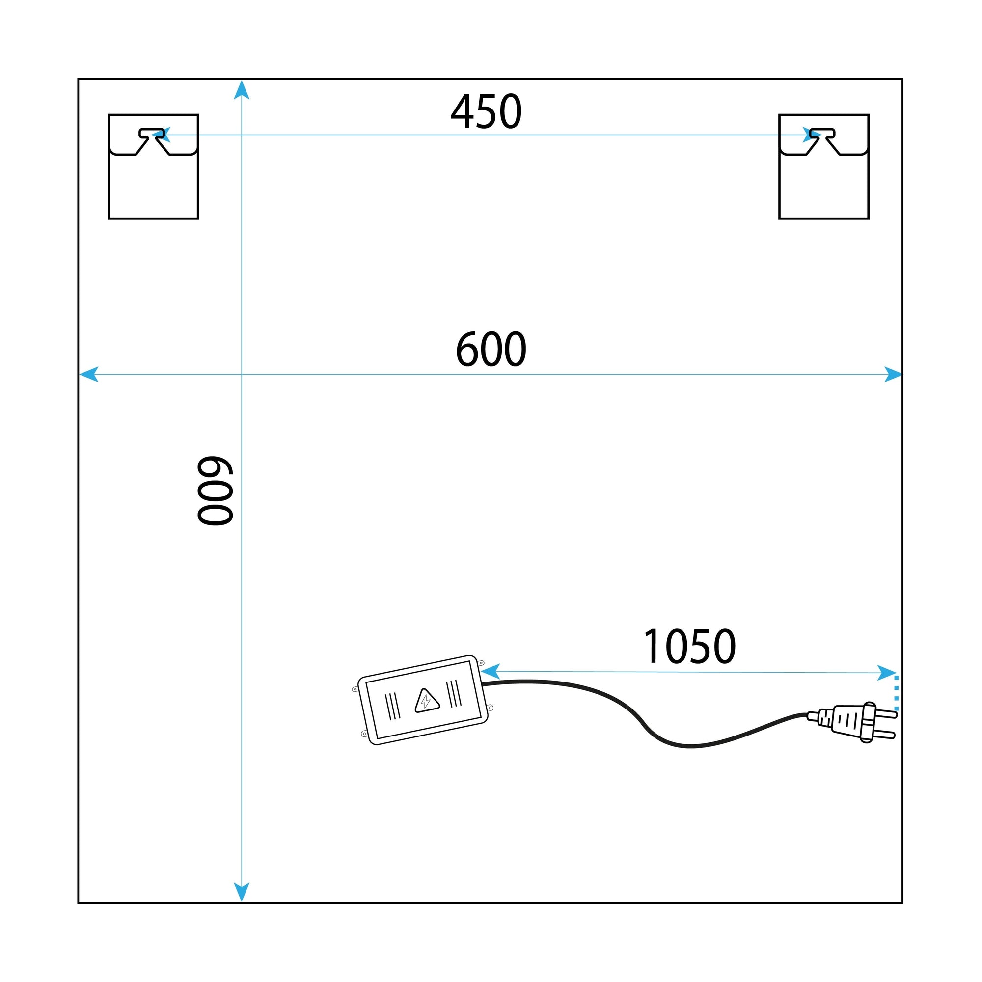 Zrcadlo LED 60x60 YH-BL-12  7
