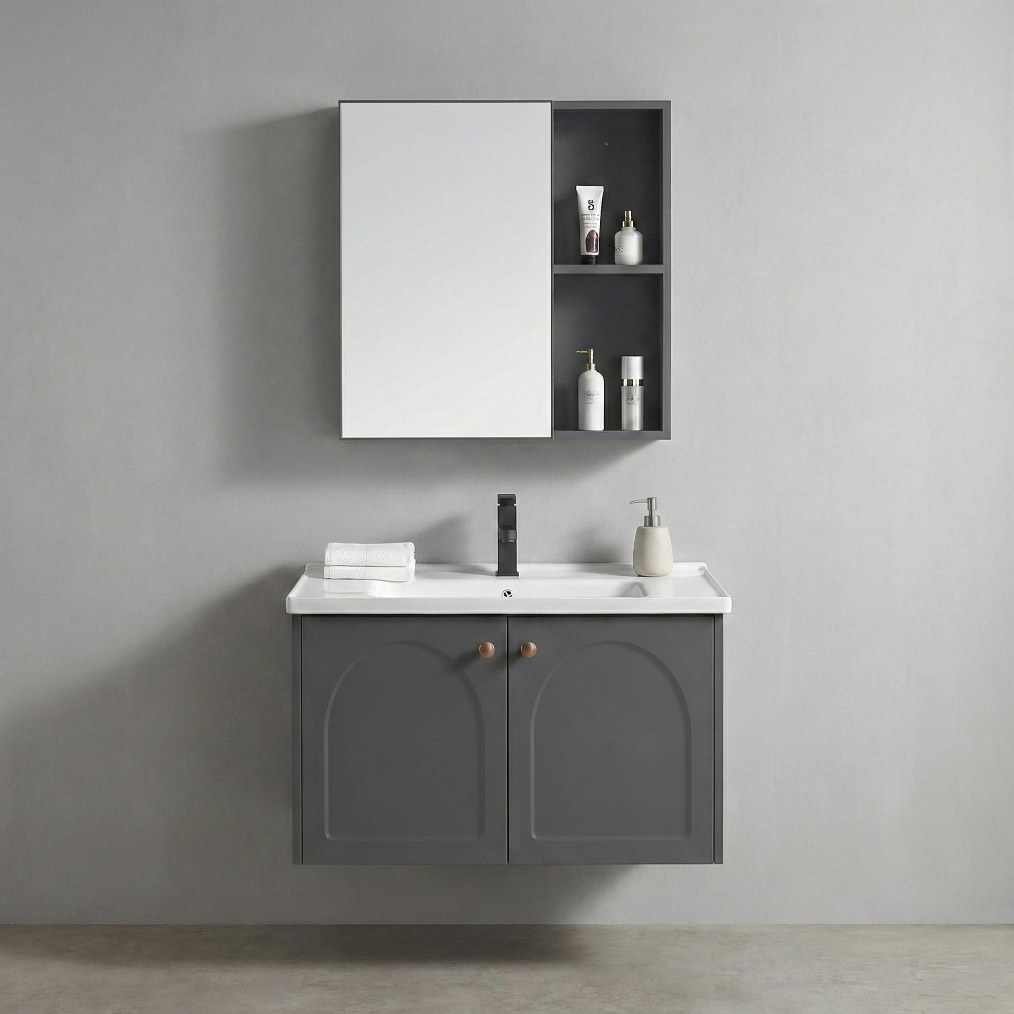 Sada koupelnového nábytku s umyvadlem Denver 60cm Grey  1