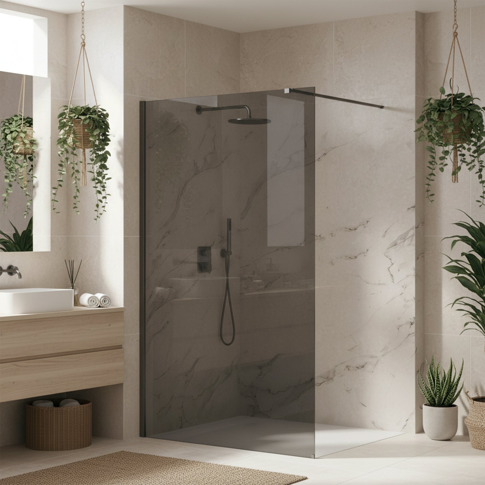 Sprchová zástěna Rea Flexi Grey / Titan 100  3