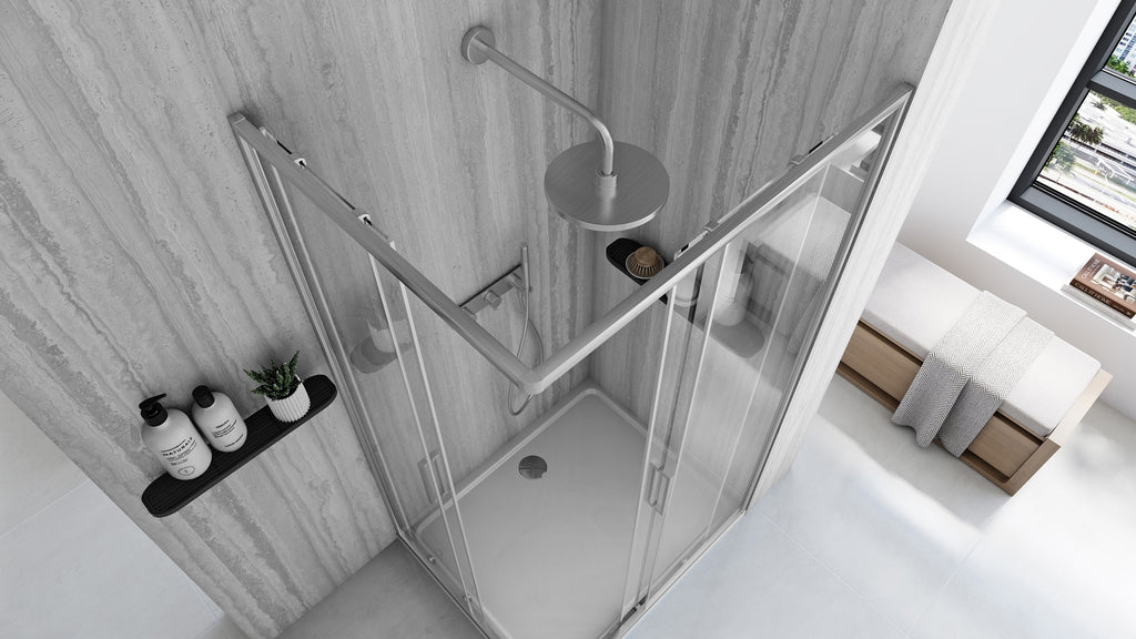 Sprchový kout REA City 80x100 Nickel Brush Se sprchovou vaničkou Savoy 5