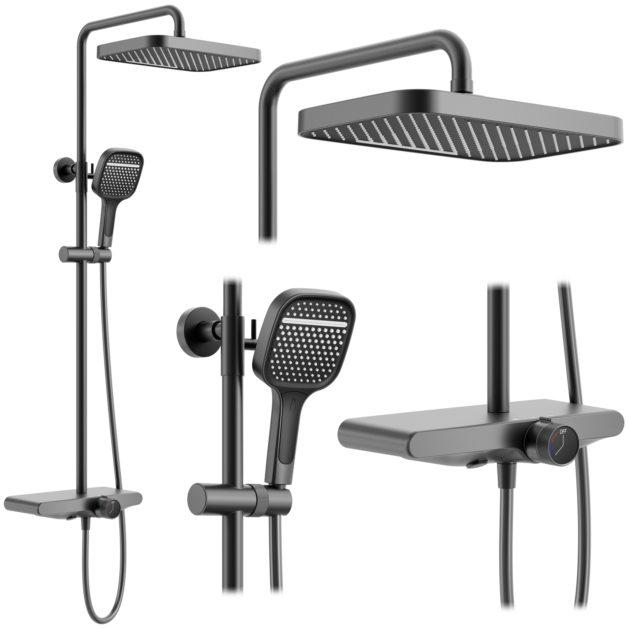 Sprchový set REA Bari Titanium  1