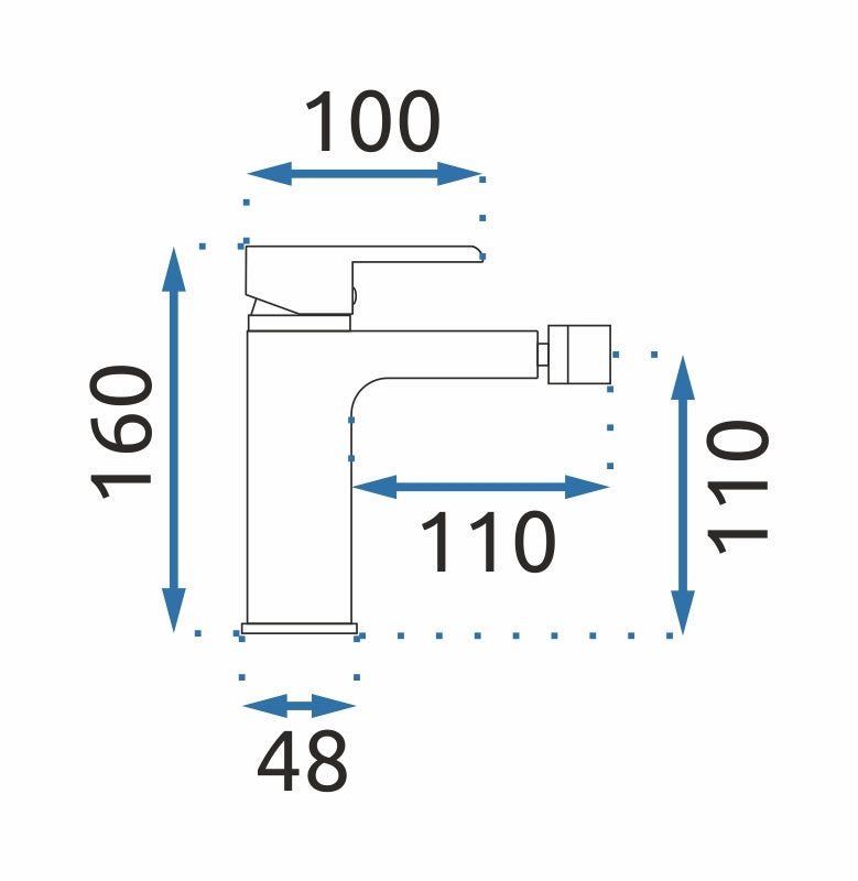 Bidetová baterie REA BLOOM - chrom-bílá  5
