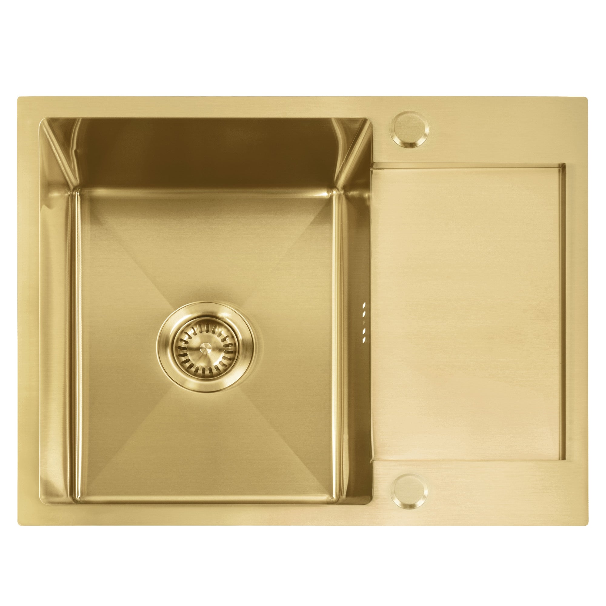 Ocelový dřez Paul BRUSH GOLD bez kuchyňské baterie 2