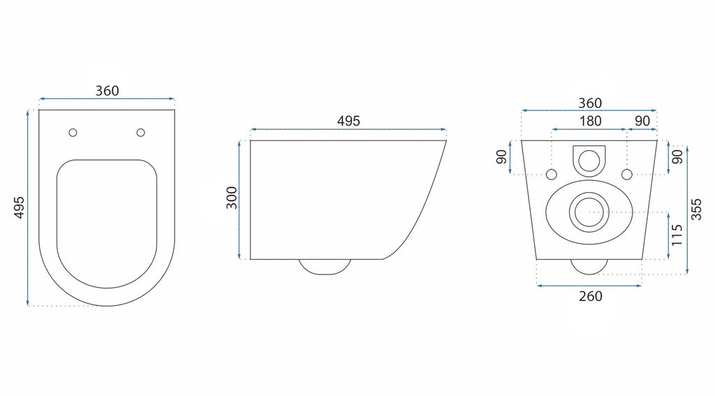 Závěsná WC mísa Rea Tito Tornado NFQ  8
