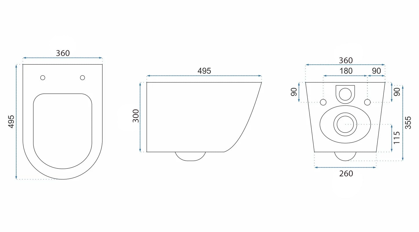 Závěsná WC mísa Rea Tito Tornado NFQ  8